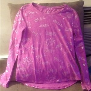 Purple long sleeve shirt